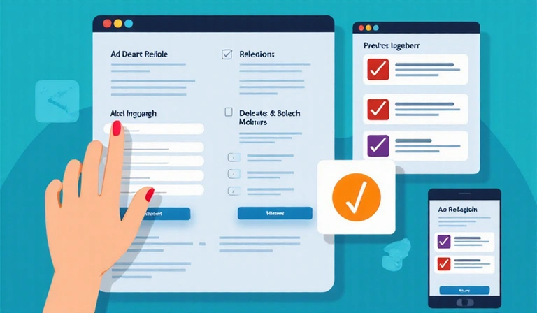 Illustration of a person interacting with digital forms, symbolizing control over personal data